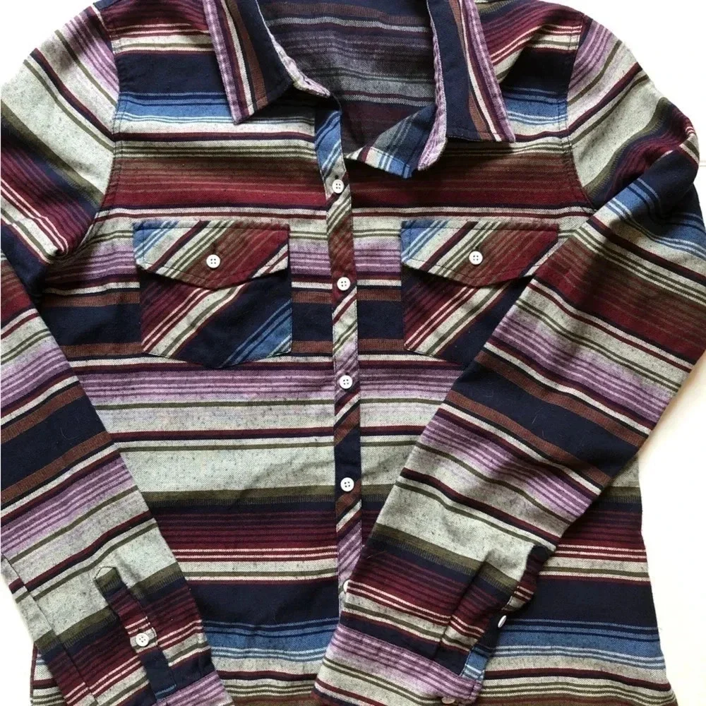 ROXY Striped  Button Up - Picture 8 of 9